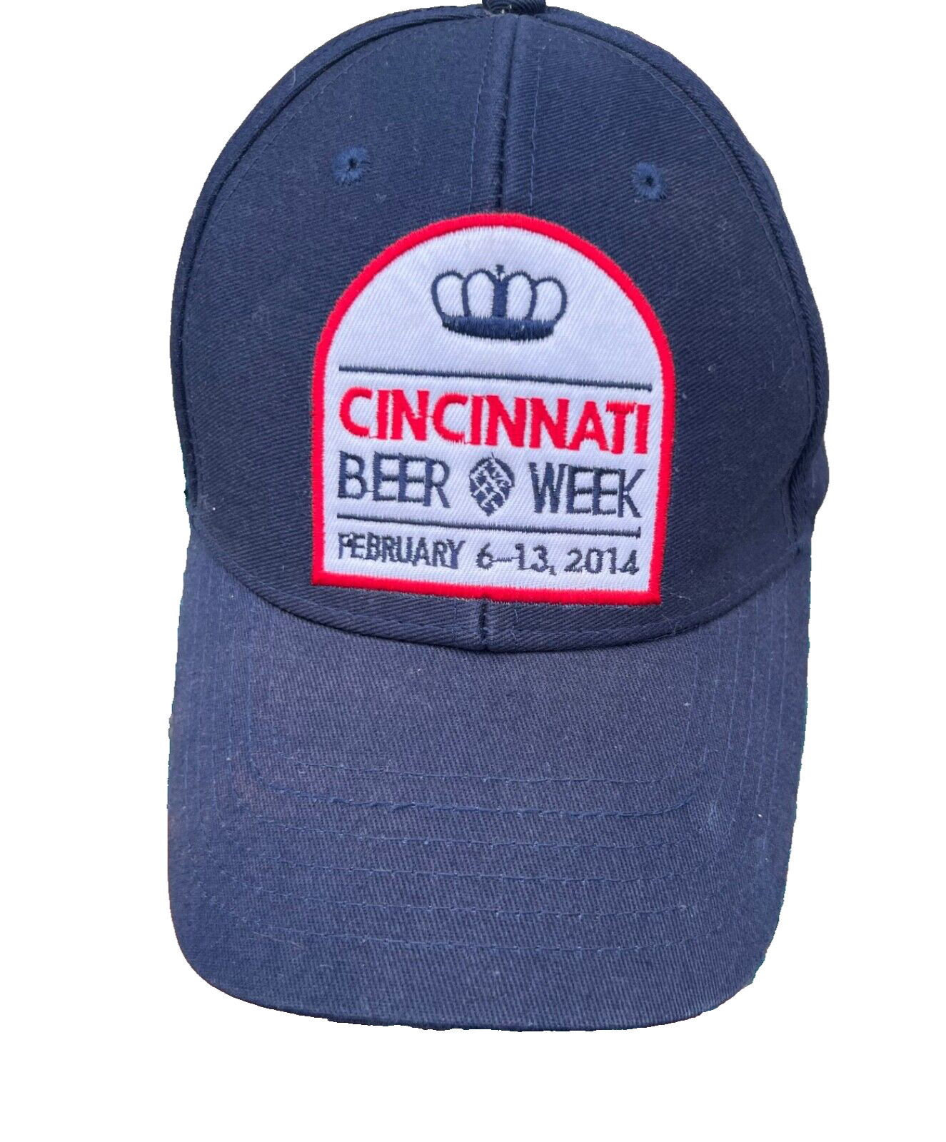 Cincinnati  Beer Week Feb6-13 2014 RWB Hat Cap wPatch Hook Loop See back photos.