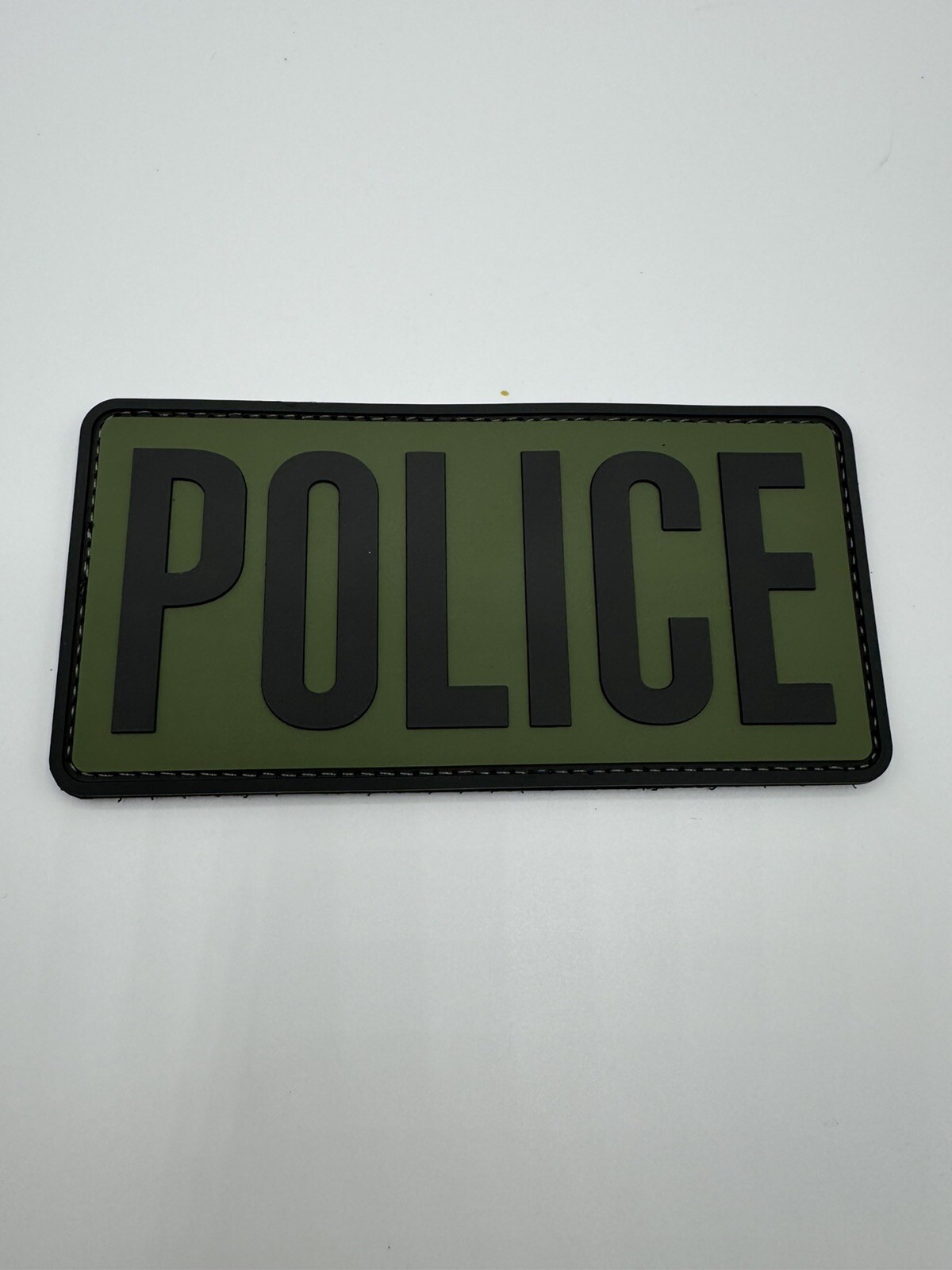 5ive Star Gear Morale Patch POLICE OD GREEN - 6 " x 3 " PVC Hook & Loop NEW