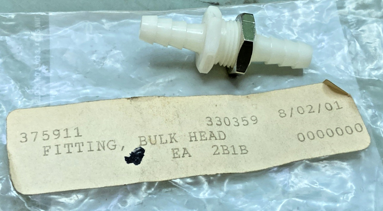 NEW REPLACES STOELTING 375911 FITTING BULK HEAD