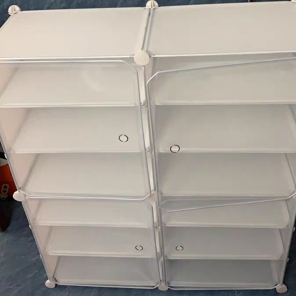 For 36 Pairs Shoes 12 Tiers Shoe Rack Box Organizer Stackable Cabinet Storage
