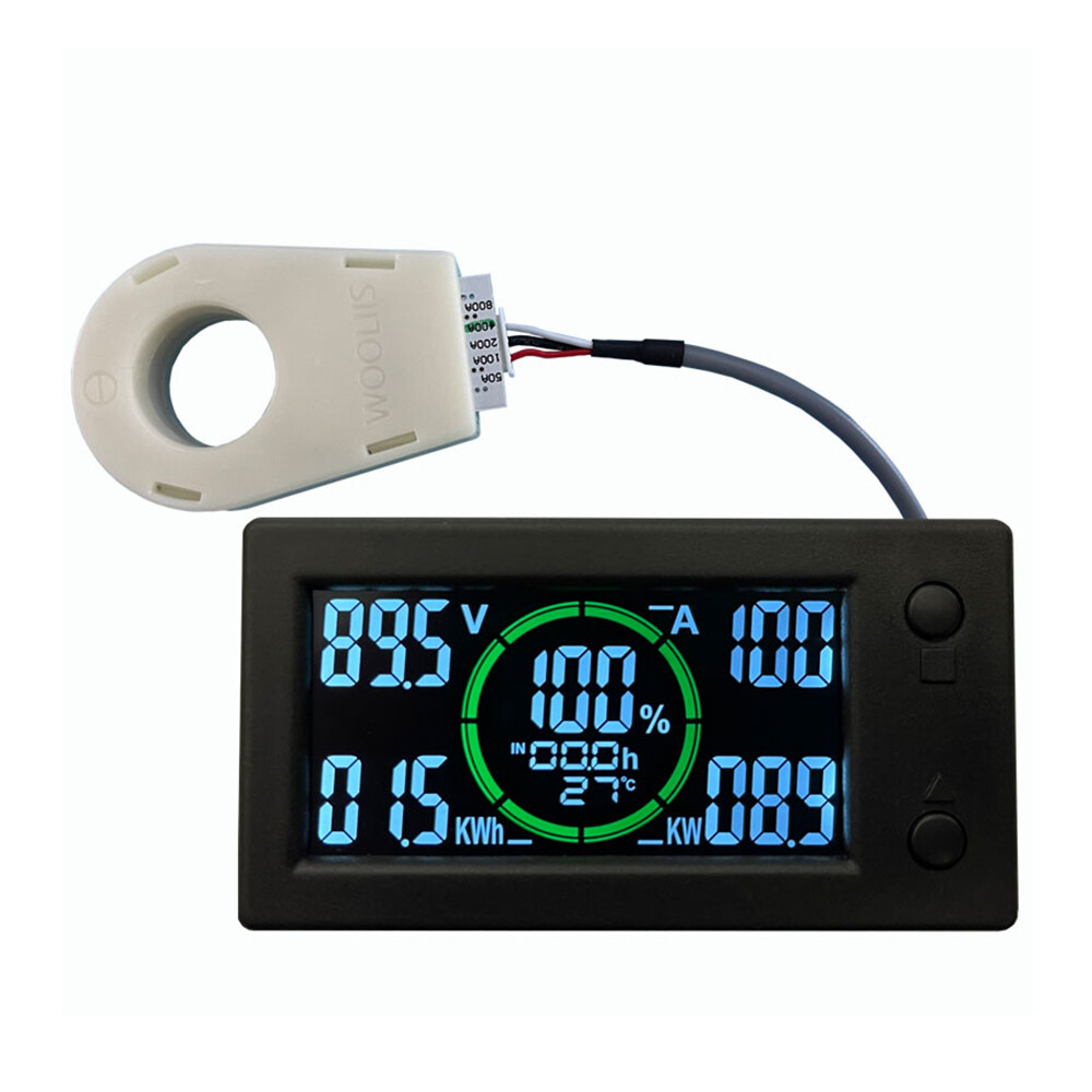 DC0-300V 50A/100A/200A/400A Bluetooth Voltage Current Power Energy Coulomb Meter