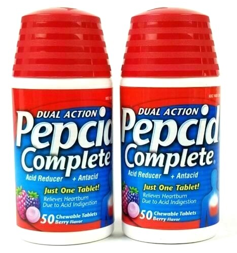 PEPCID COMPLETE 2 X 50 (100) *BERRY FLAVOR* CHEWABLE TABLETS EXP 11/26 +