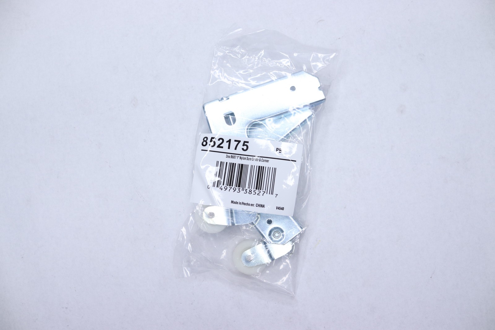(2-Pk) Screen Door Roller Nylon Wheel 1" Diameter x 1-1/16" Frame Width 852175