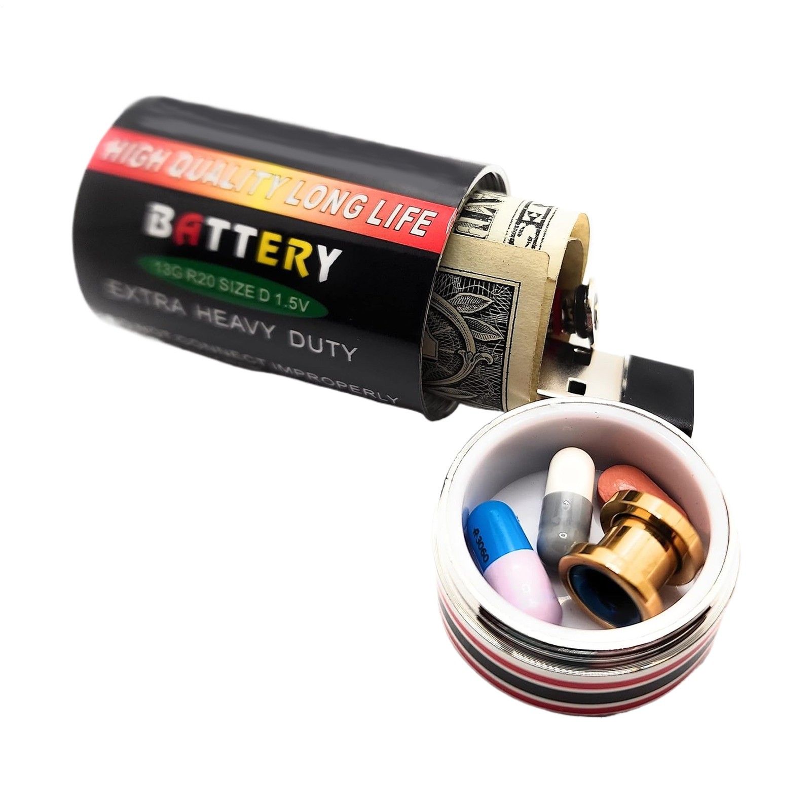 Hidden Diversion Safe False Battery Secret Stash Hidden Compartment Safe
