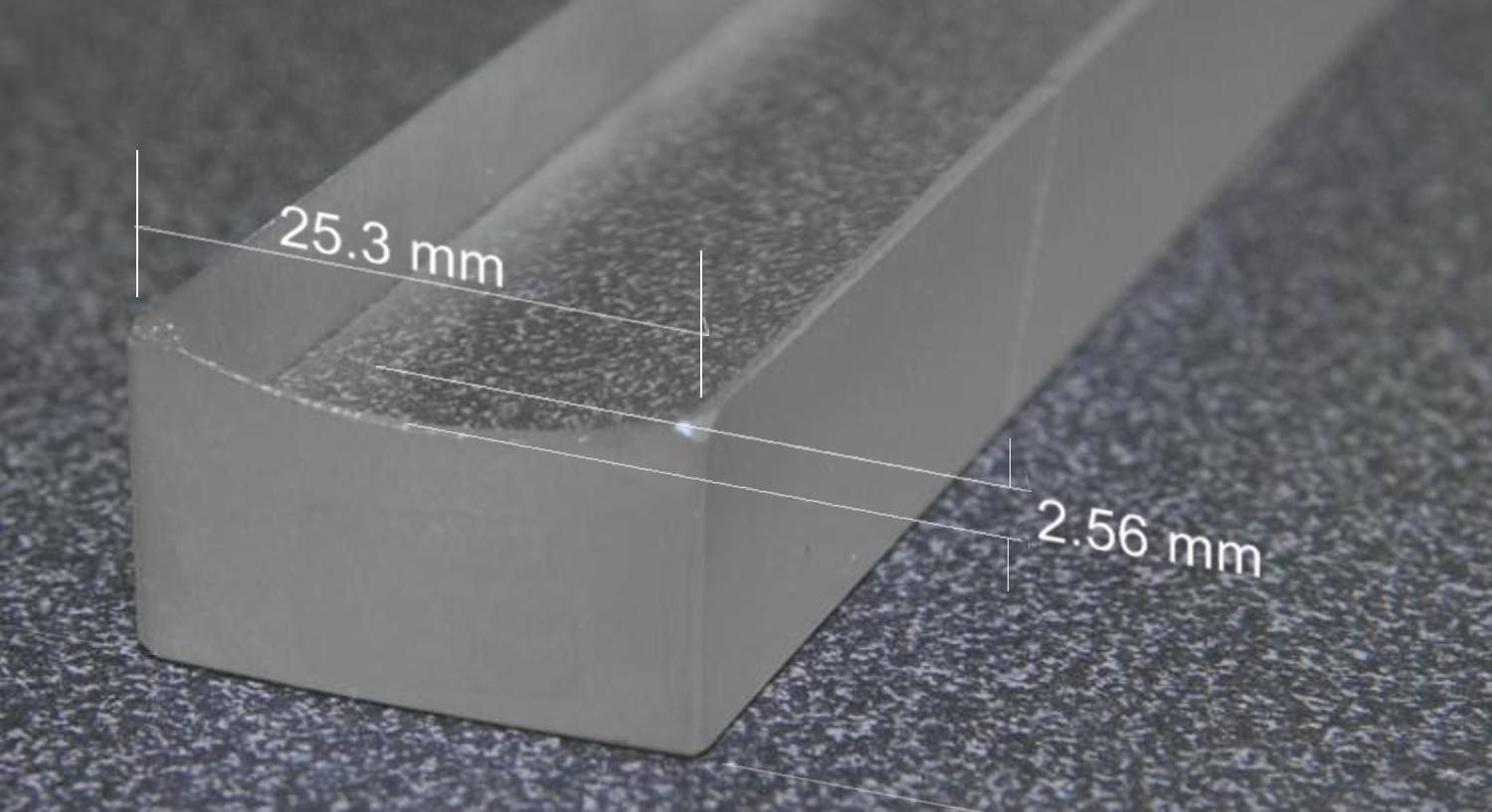 VERY LONG (16.75") CYLINDRICAL PLANO CONCAVE LENS, MgF2 Coating