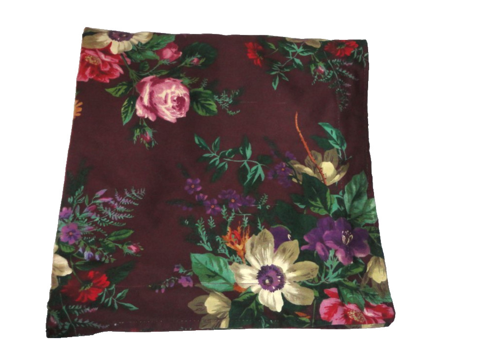 CHAPS Brittany burgundy/plum purple pink floral (1) EURO PILLOW SHAM 26X26