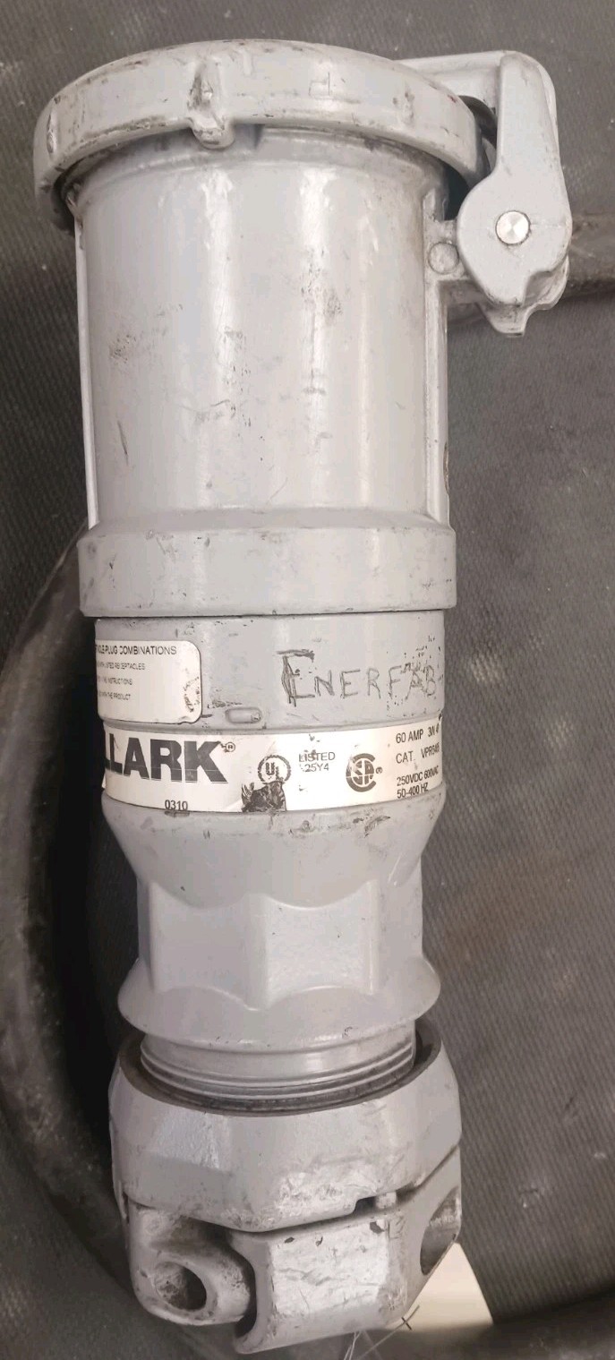 KILLARK VPR6465 EXPLOSION PROOF FEMALE PLUG 60A 600V 3W 4P WITH 5ft Cord (L-3)