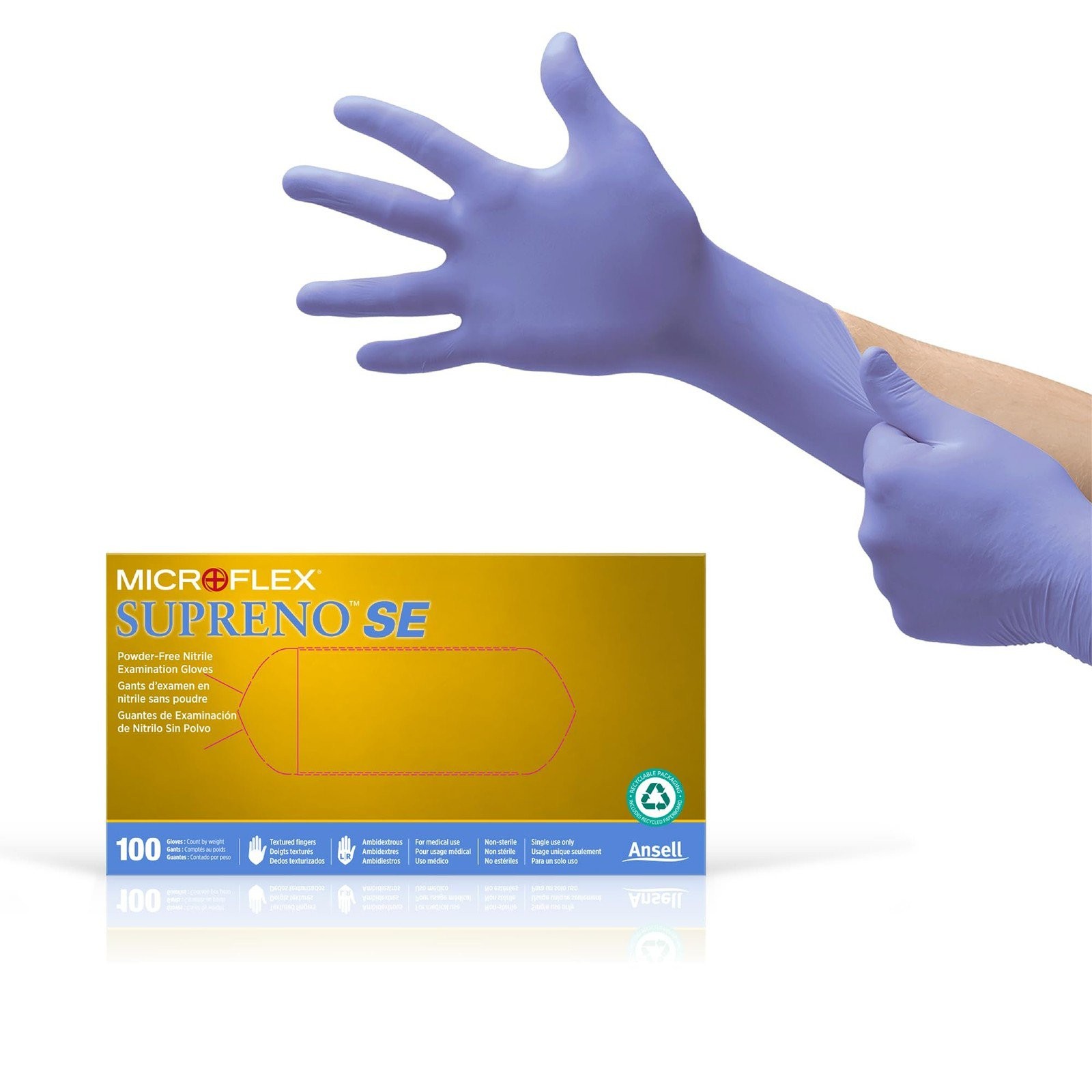 Microflex SU-690 Disposable Nitrile Gloves, Latex-Free, Powder-Free Glove for...