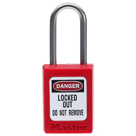 Master Lock S31red Zenex Thermoplastic Padlock, 1-3/8 In Wide, 1-1/2 In H,