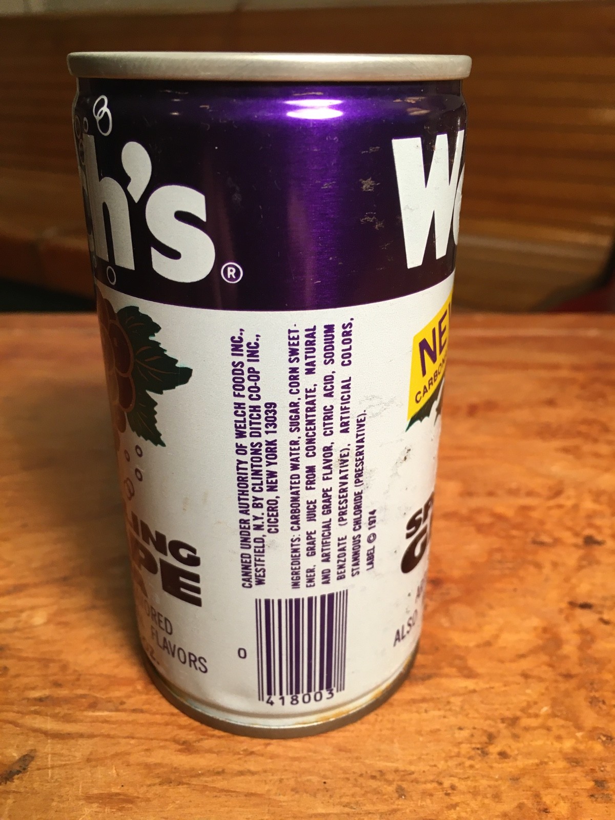 Welch's Sparkling Grape Vintage Soda Can