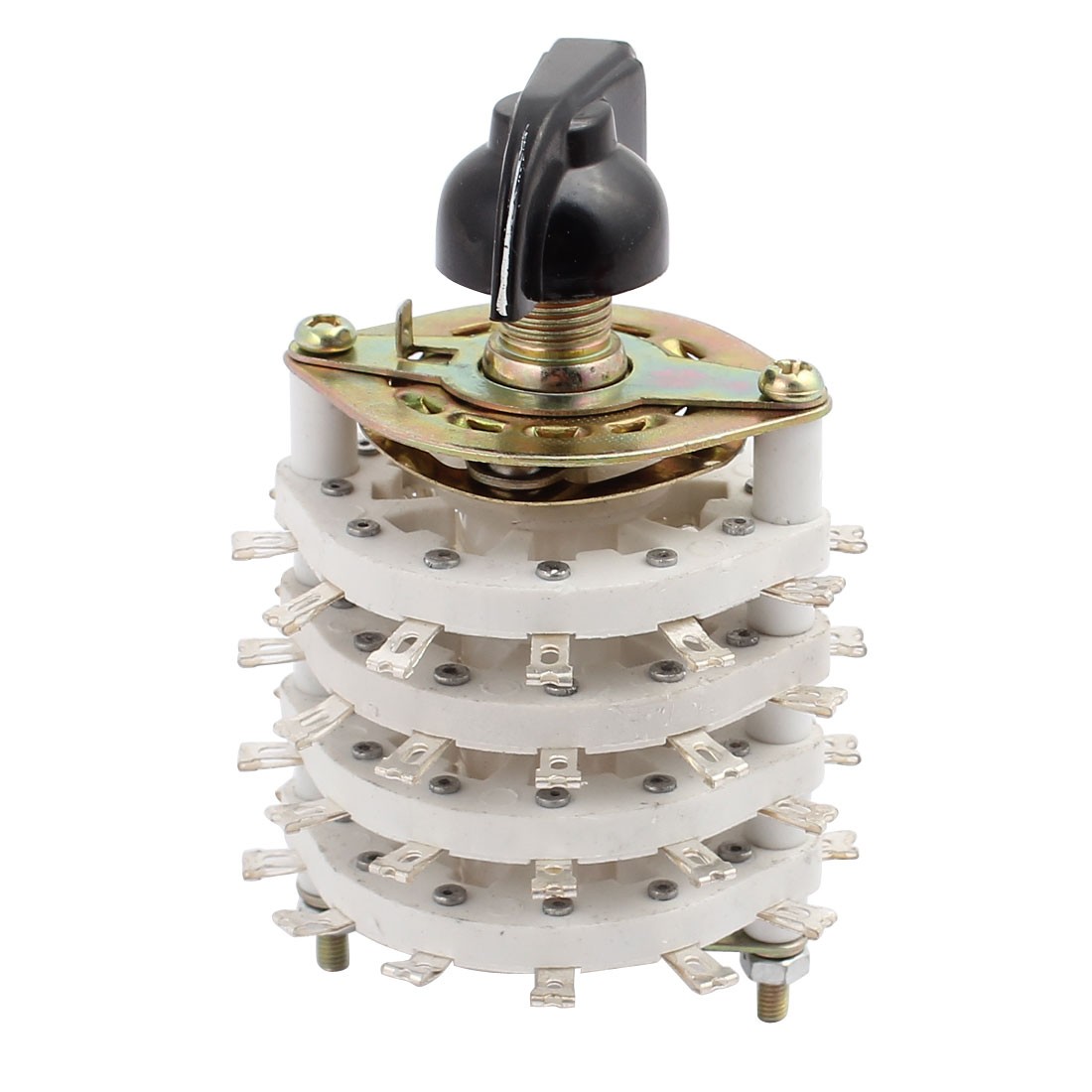 4 Pole 11 Position Four Decks Band Channel Rotary Switch Selector with Caps