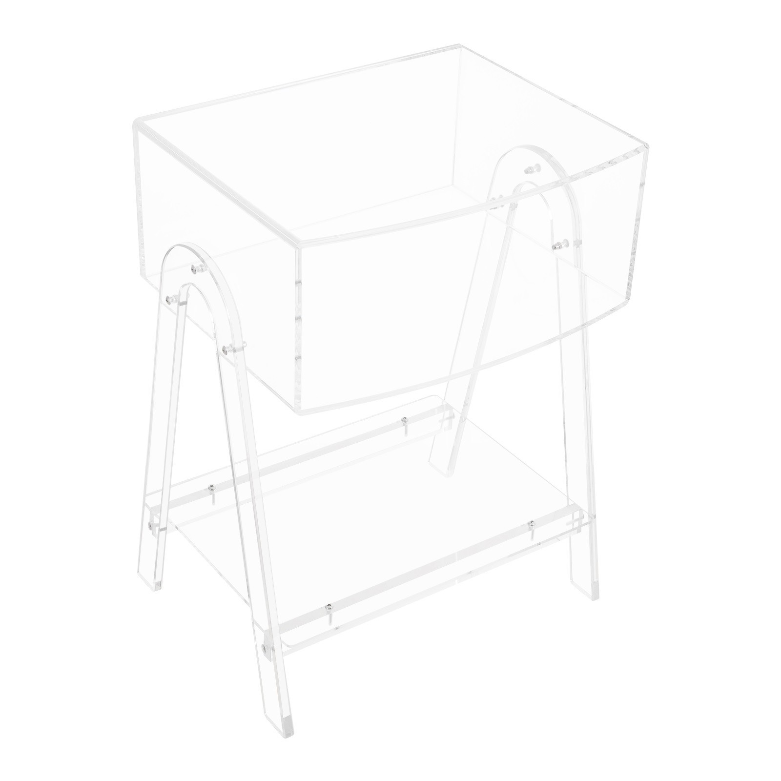 44*32*57cm 3 Tier Acrylic Side Table Tea/Coffee table Clear Nightstand End Table