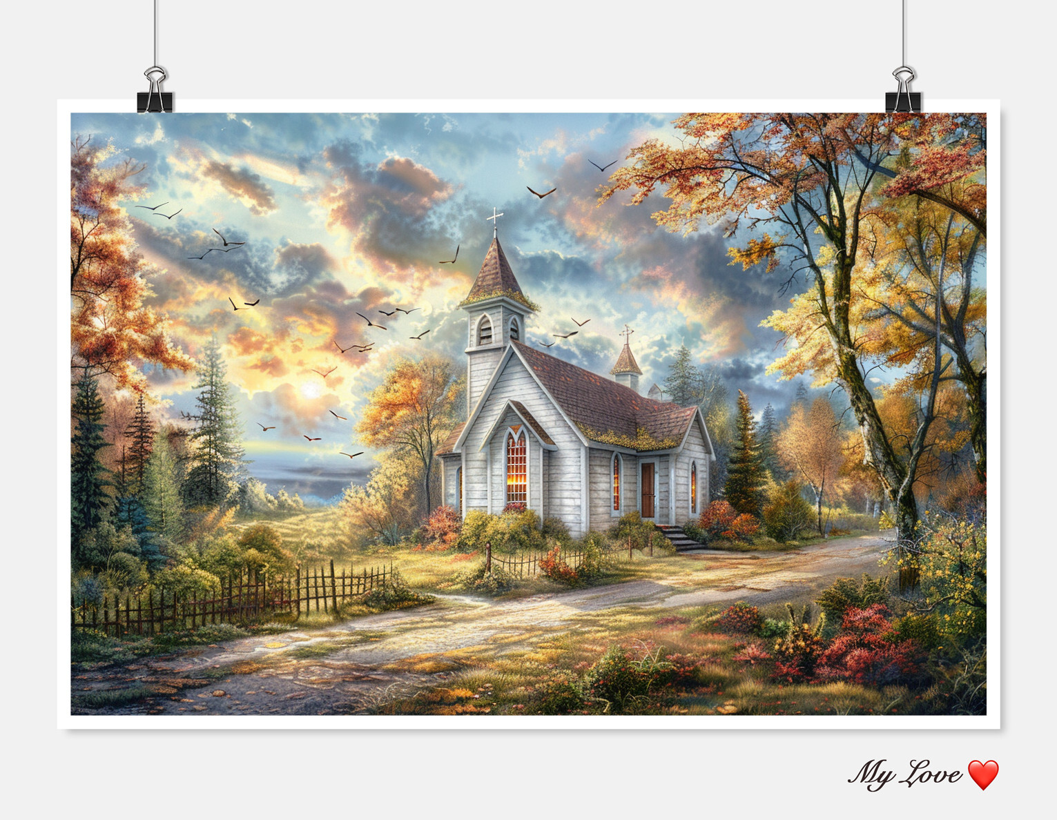 The Country Church 2 - Chart Counted Cross Stitch Patterns Needleworks DMC Color