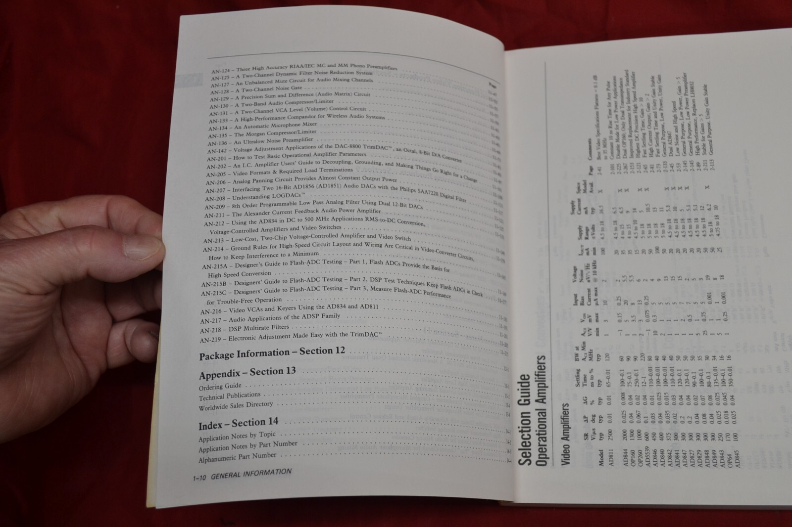 Analog Devices 1992 Audio/Video Reference Manual Datasheets * MINT COND