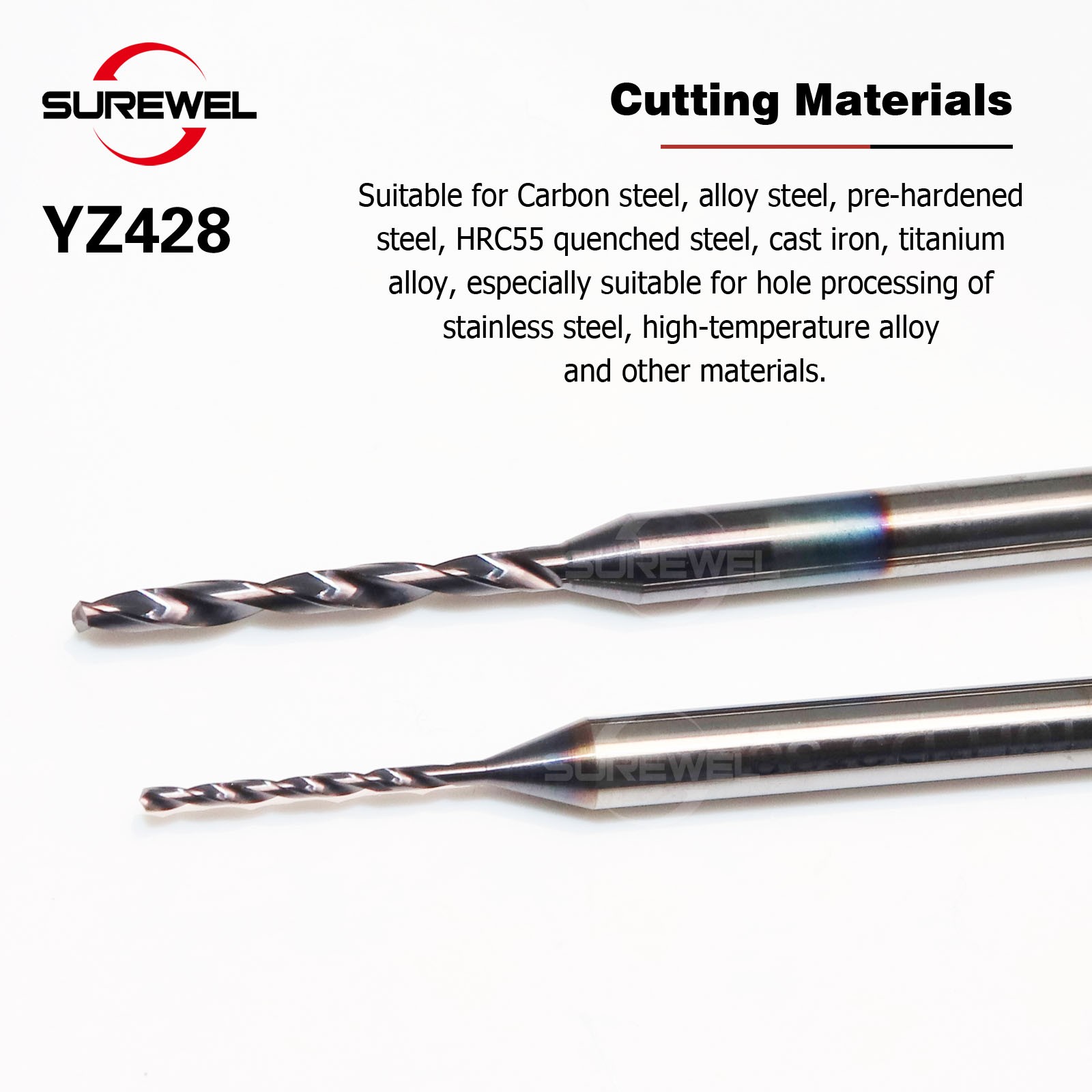 Micro Drill 0.1mm to 3.0mm Solid Carbide Min Bit CNC Machining Tool Precision