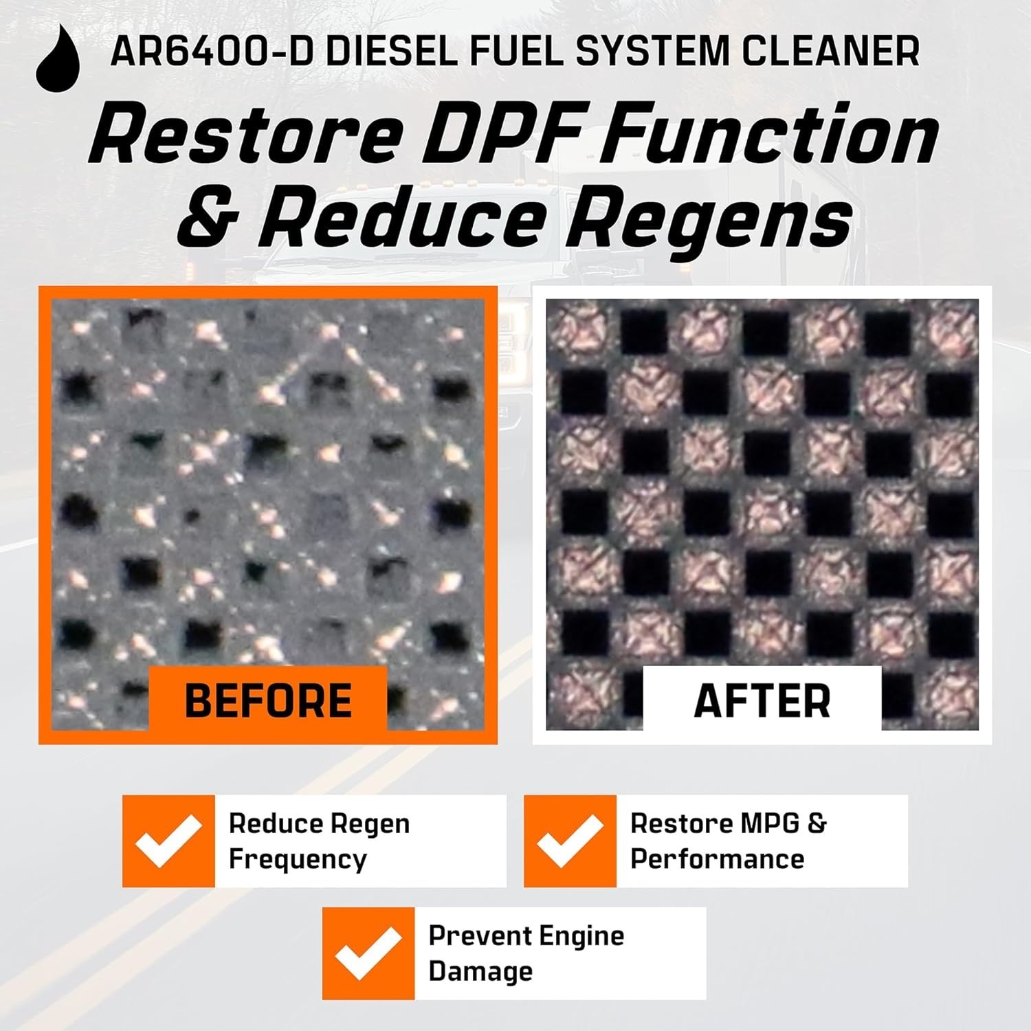 AR6400-D Diesel Fuel System Cleaner - Cleans Injectors, Turbo & DPF