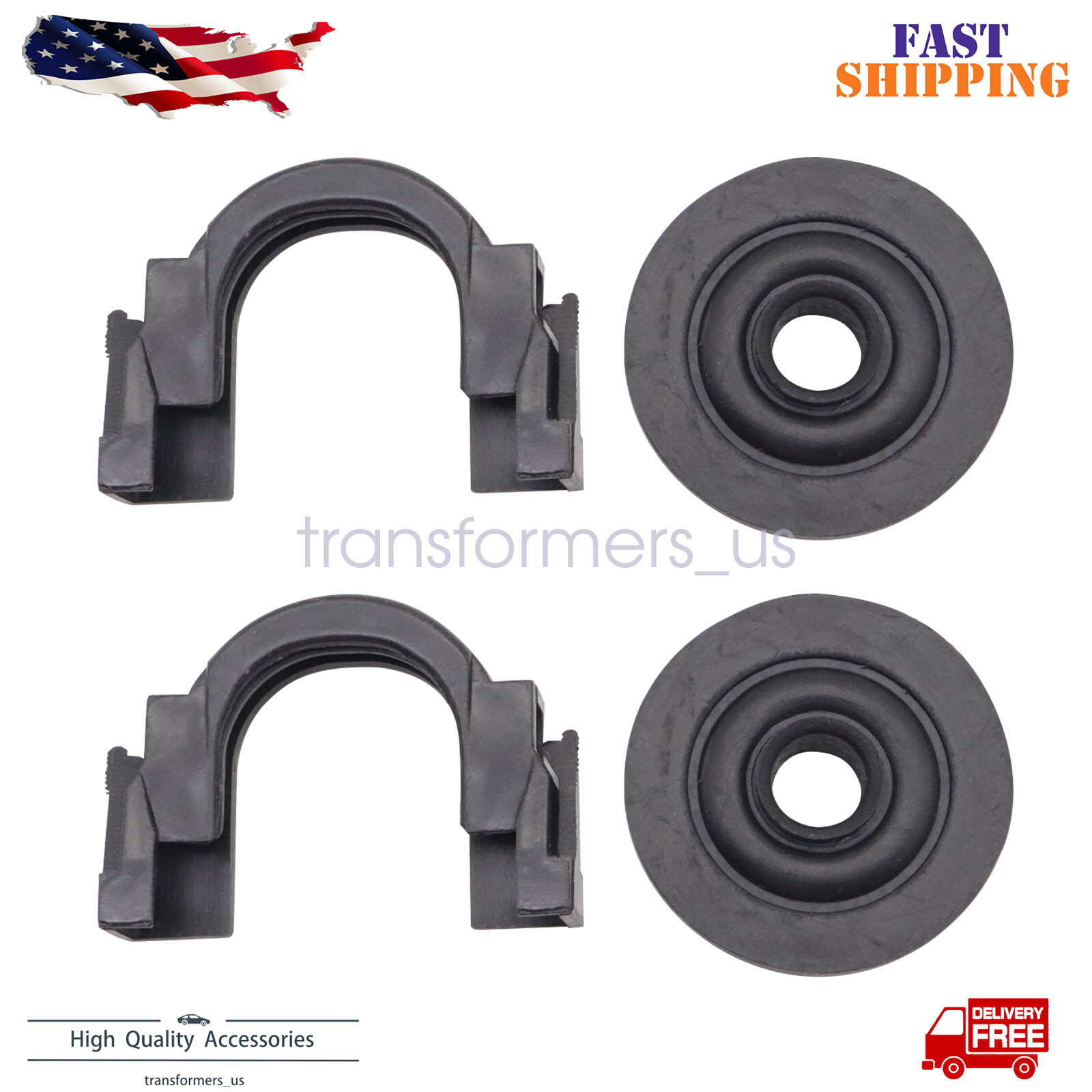 4pcs Upper Radiator Mount Bracket & Bushing For Nissan Maxima Quest Rogue Altima