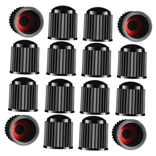 Tire Valve Caps has a Sealing Ring Tire Valve Stem Caps for 15PCS Black