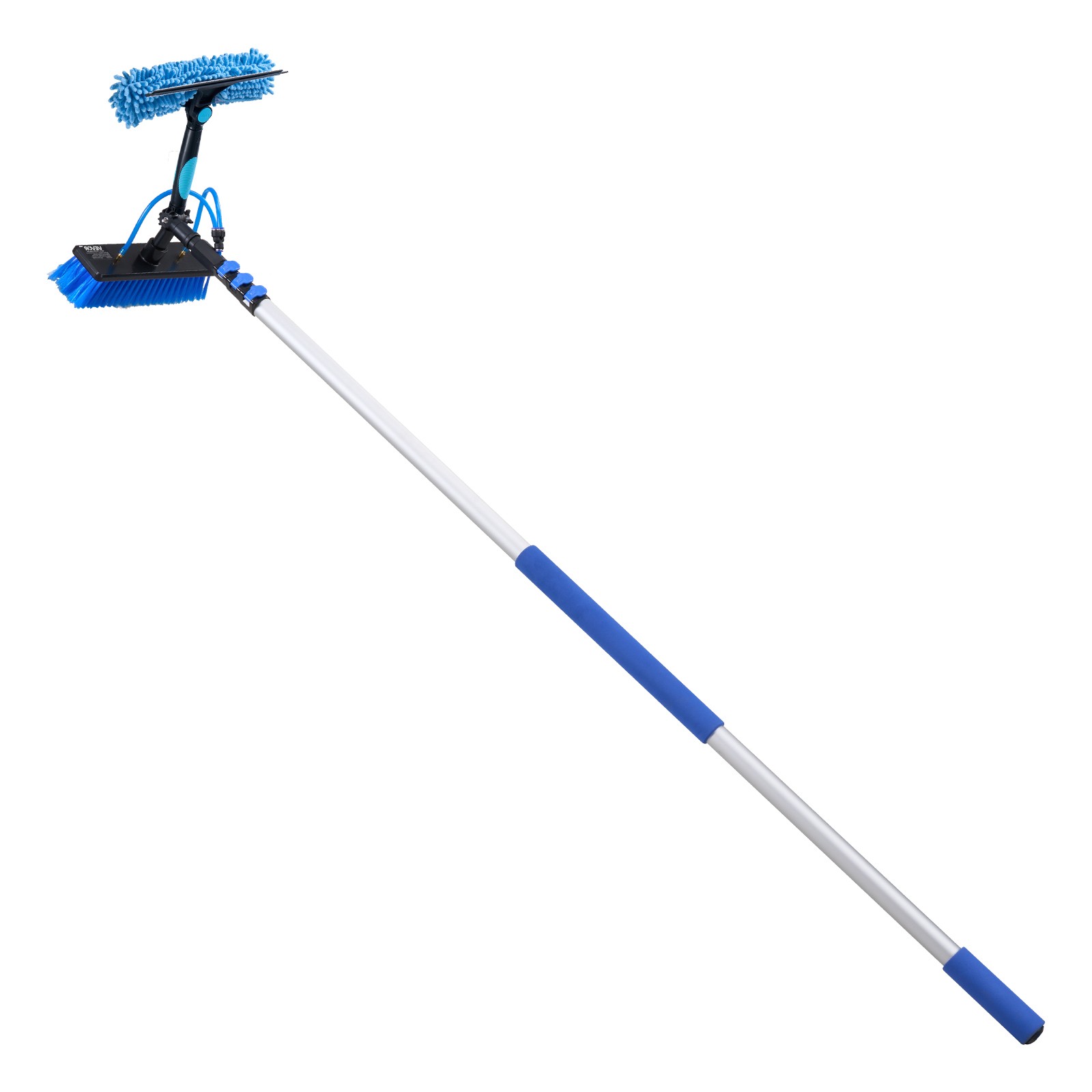 VEVOR Solar Panel Cleaning Kit Water Fed Pole Kit 20 ft Brush Soap Dispenser