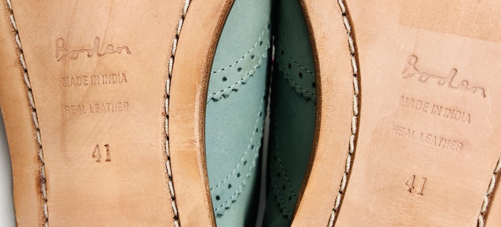 Boden Teal Suede Wingtip Oxfords Brogue Women's Size 41 EUR 9.5 -10 US.