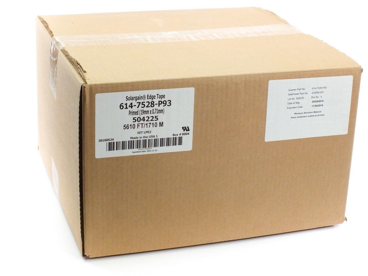Quanex Solargain 614-7528-P93 Edge Tape Primed Butyl 19mm x 0.71mm 11 Rolls
