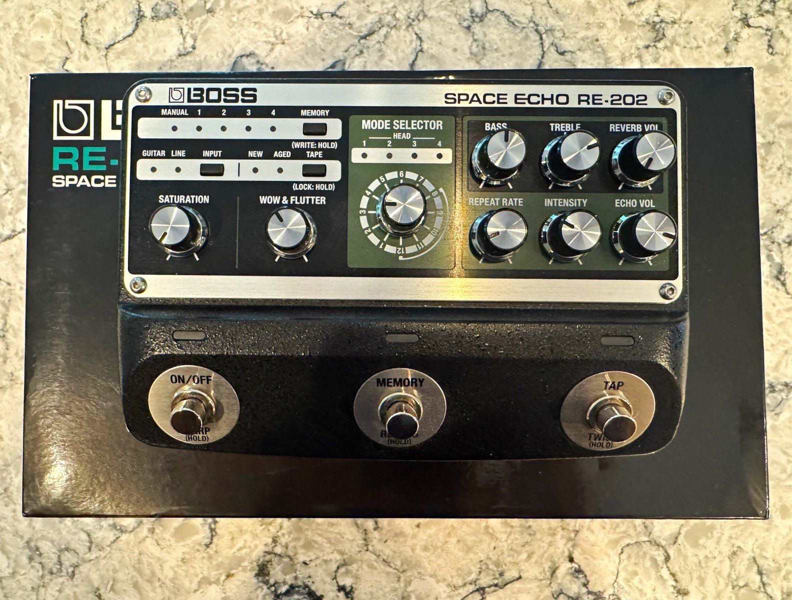 BOSS RE-202 Space Echo Digital Delay Echo Reverb Pedal for Guitar & Bass