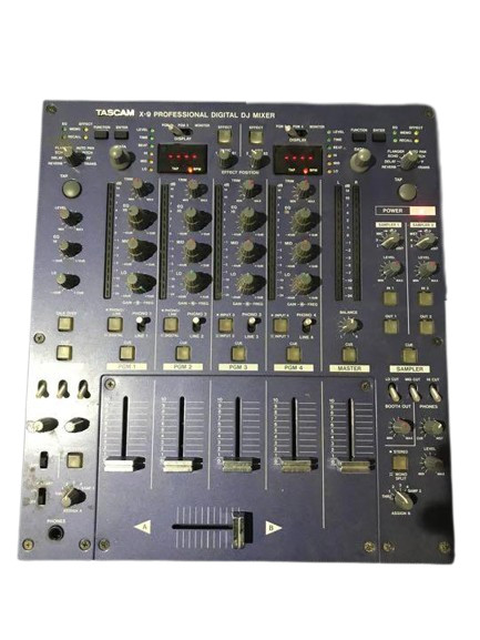 TASCAM X-9 DJ Mixer 4ch Reverb Delay Flanger Low Pass Filter Very Good