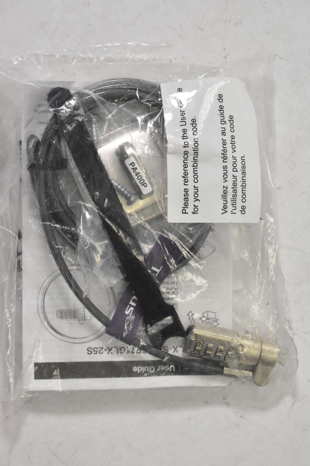 Targus Defcon Compact Serialized Combo Cable Lock Security Set ASP71GLX