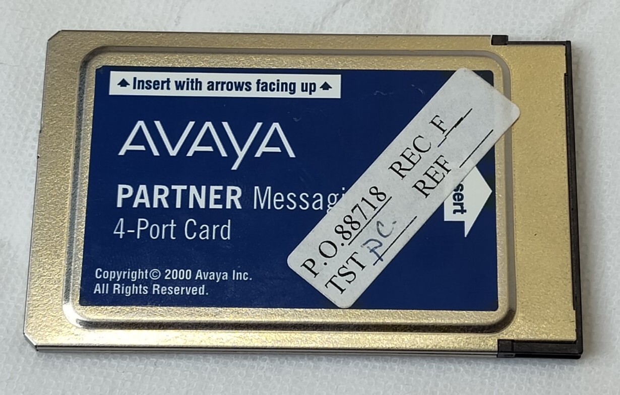 ✅AVAYA System Parting Message 4-PART CARD Tested Works Excellently Requires-📸👀