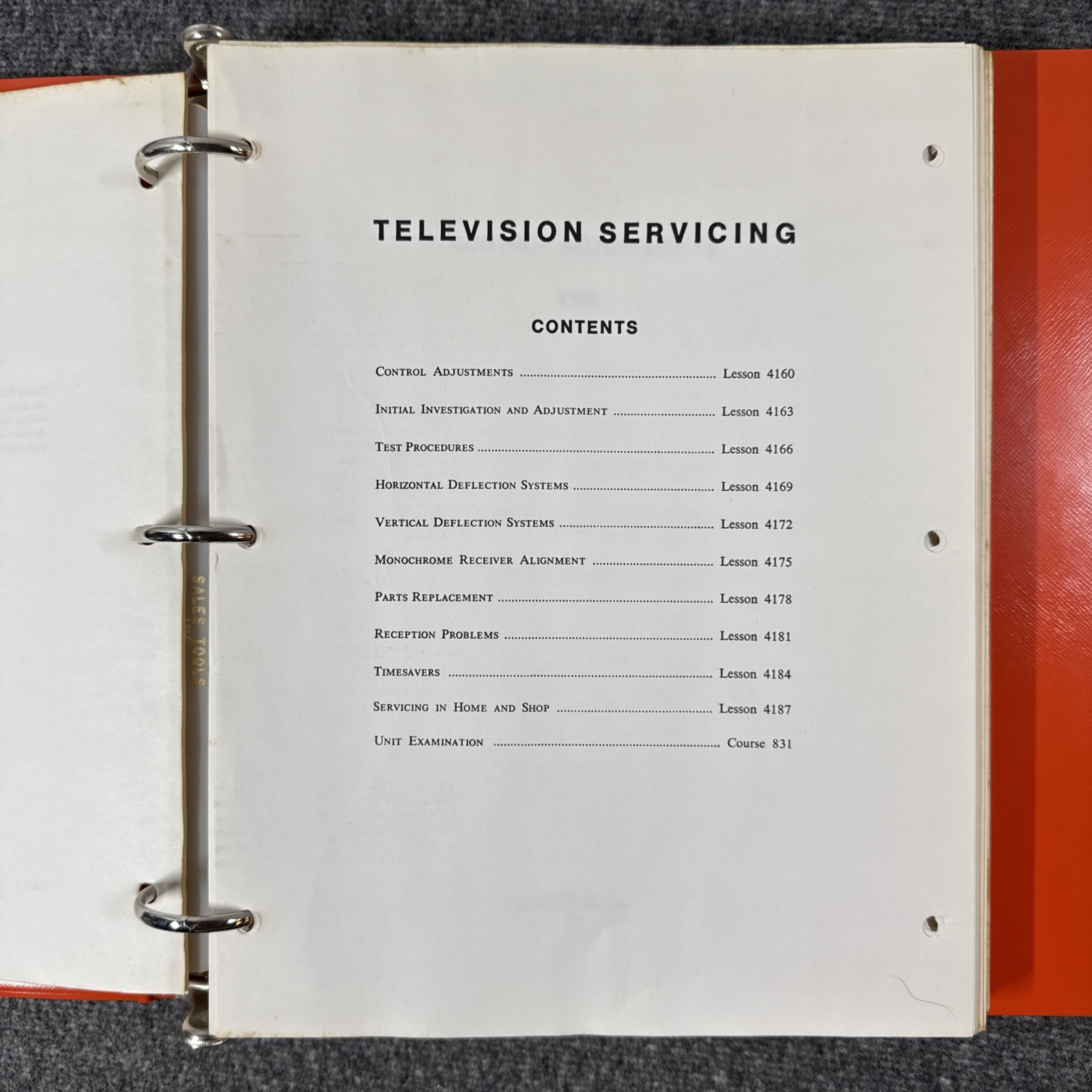 Bell & Howell Schools DeVRY Electronics Television Serving Course 831 - 10 Parts