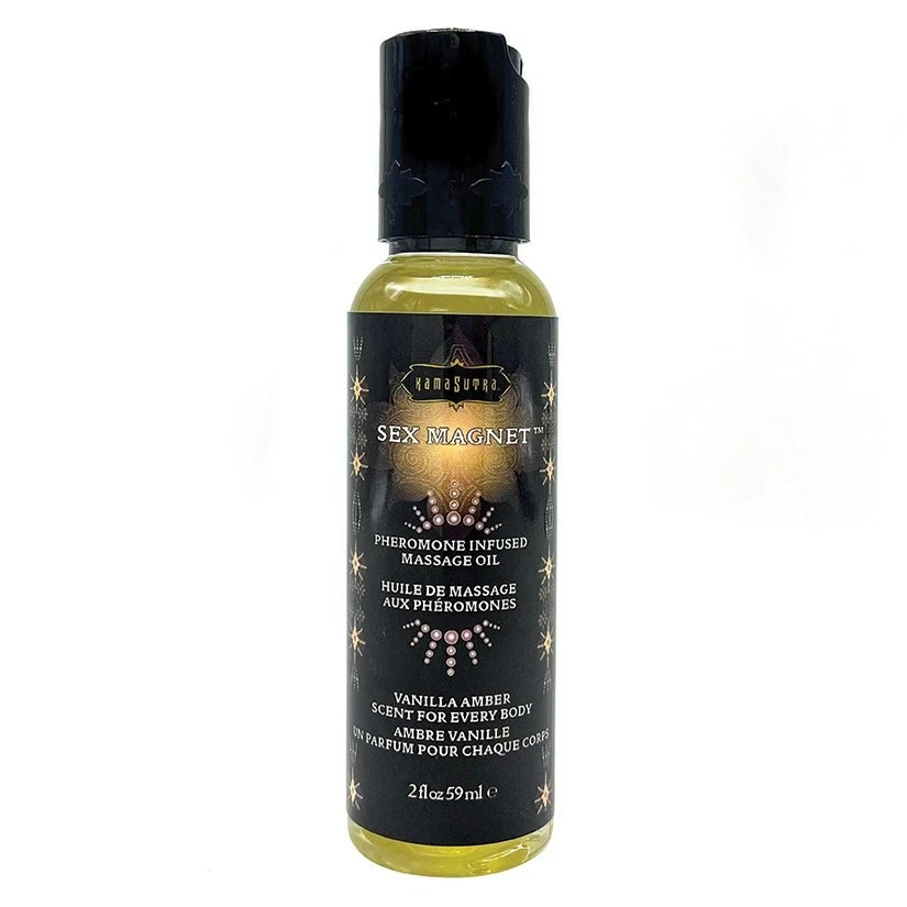 Kama Sutra Sex Magnet Pheromone Massage Oil Lubricant Vanilla Amber 2 oz - New