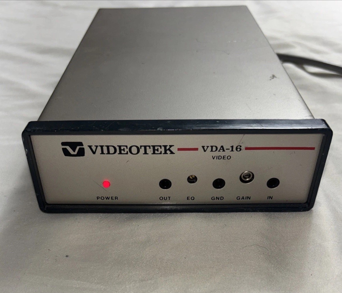 Used Videotek VDA-16 Video 115V 12VA Works Vintage Video Equipment. Camera. Tv