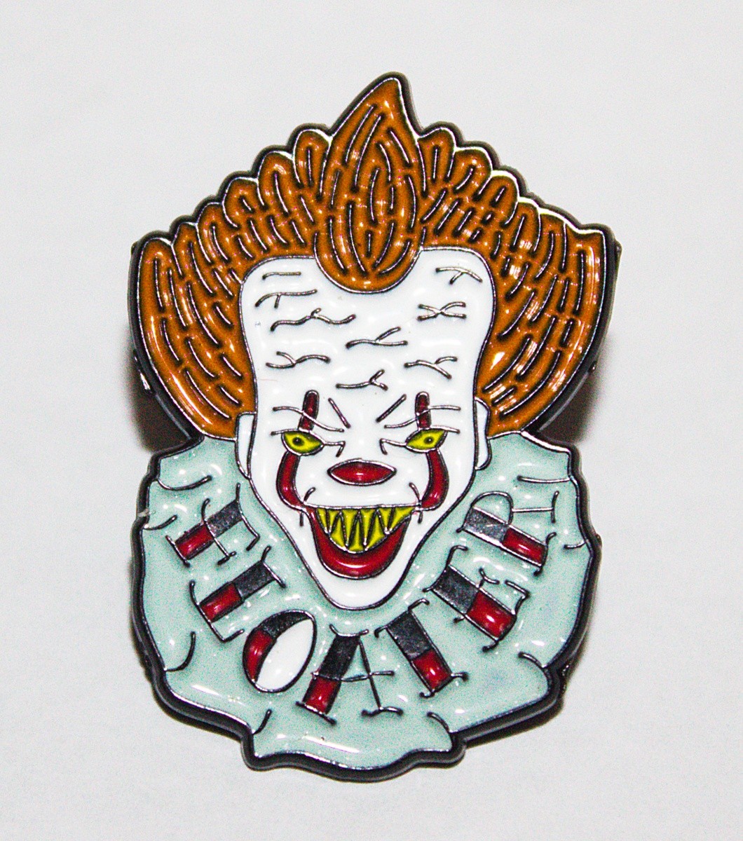 Stephen King's It The Movie Pennywise Face and Teeth Metal Enamel Pin NEW UNUSED