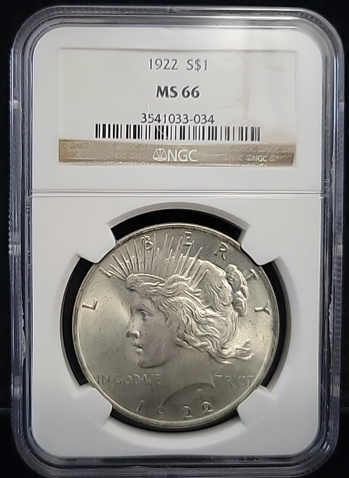 1922 Peace Silver Dollar NGC MS66 | GEM+ BU | See Pics