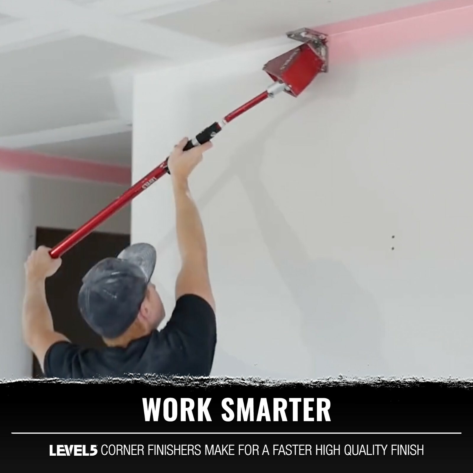 LEVEL5 Drywall Tools - 4" Corner Finisher + Extendable Handle | 4-539