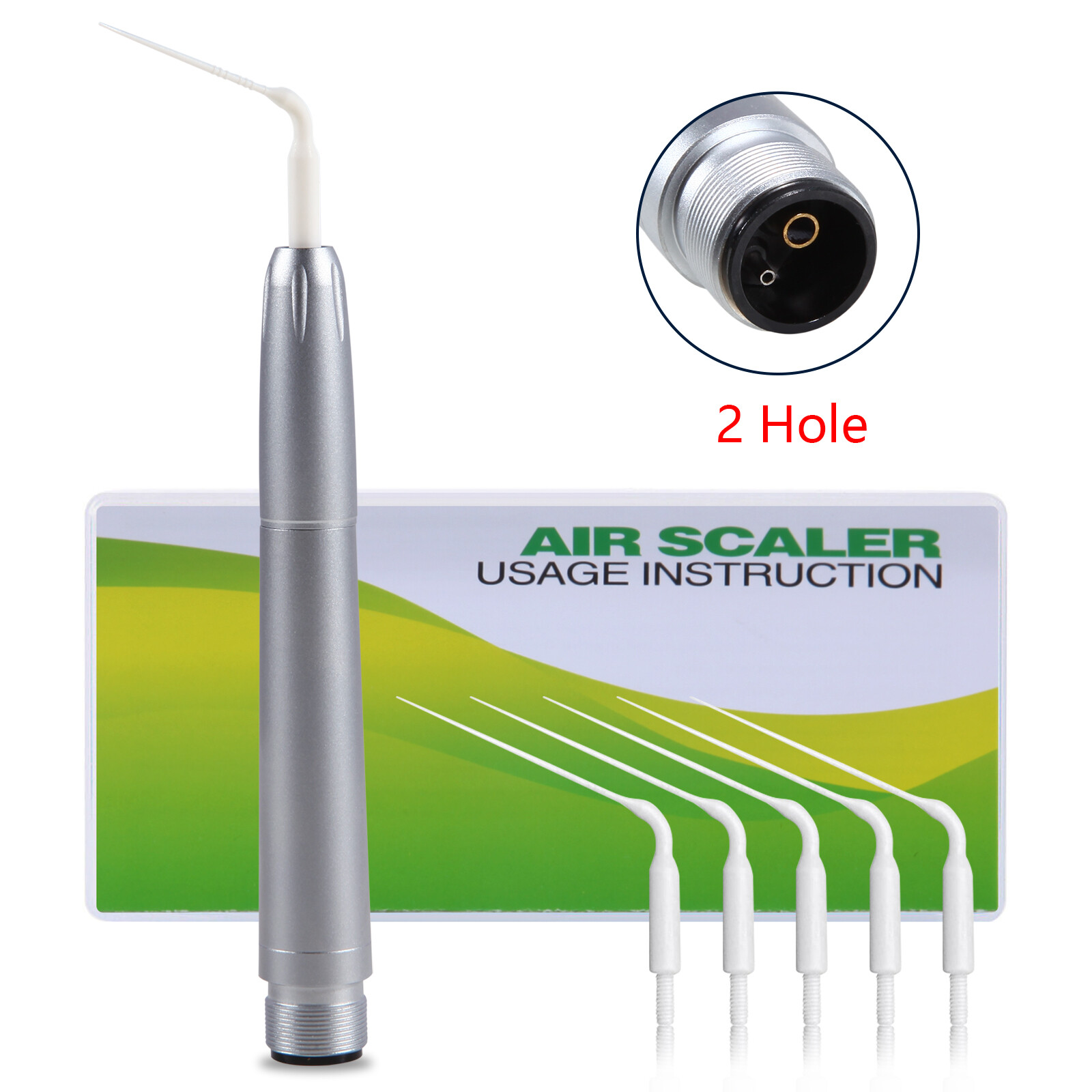 Dental Air Scaler Handpiece 5 Endo Irrigation Tips Compatible with KAV 2Hole DL