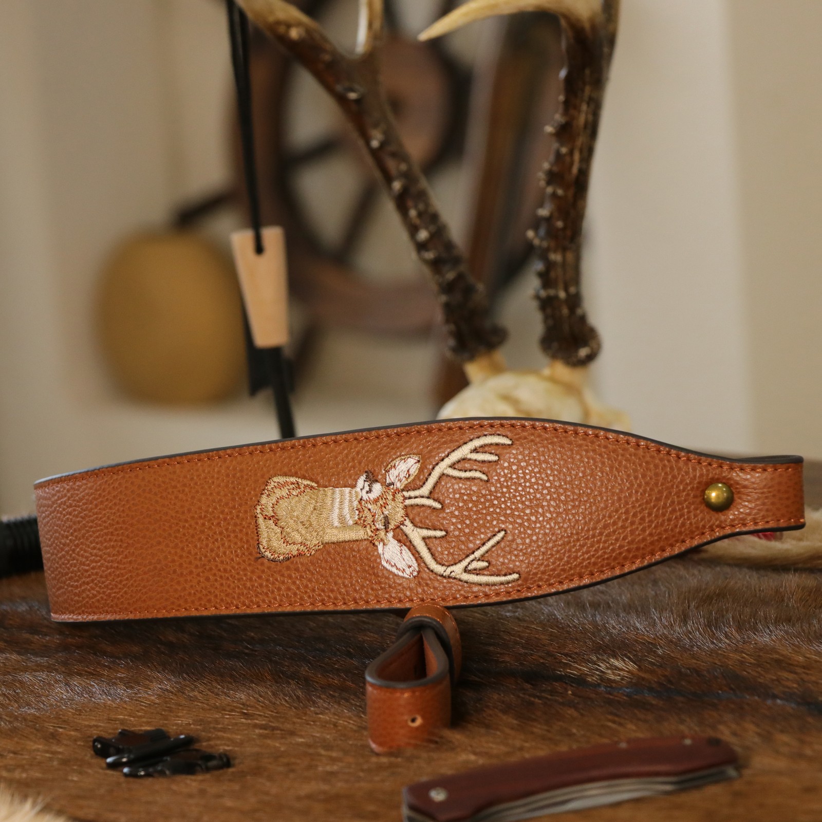 Shooting Leather Rifle Sling Shotgun Shoulder Strap Soft Padded  Strap-Xmas Gift