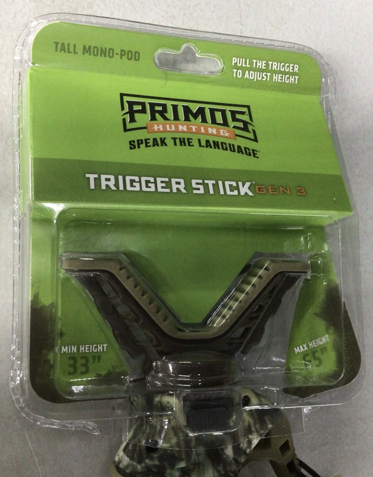 Trigger Stick Gen3 Shooting Stick Adjustable Height, Quick-Detach Yoke, Durable