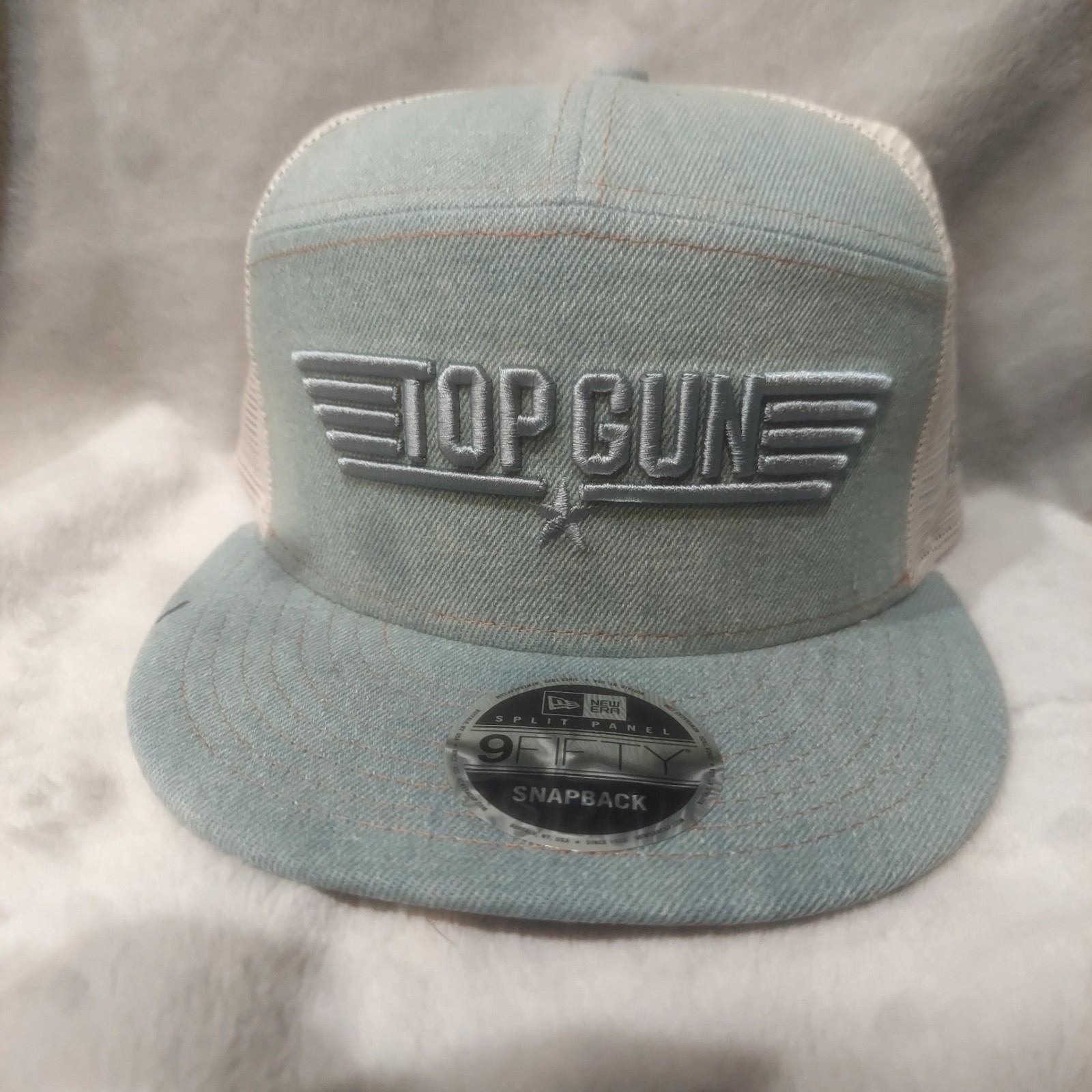 Top Gun New Era Denim 9FIFTY Snapback Hat - Denim Adjustable Cap New
