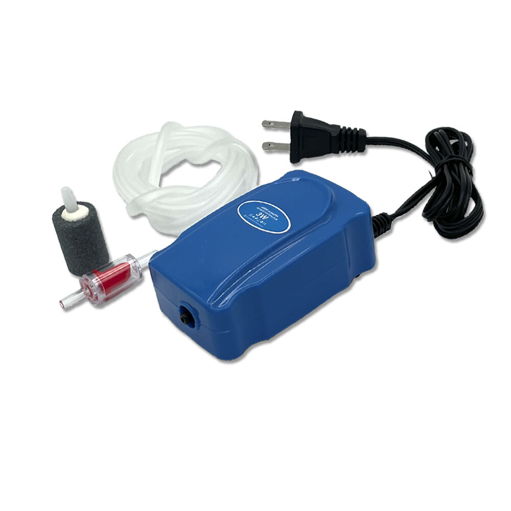 Aquarium Air Pump 3W 48GPH Oxygen Aerator for 5-25 Gal Tank Sponge Filter