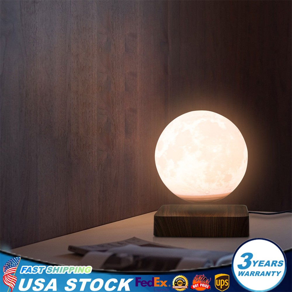3D Printing Magnetic Levitating Floating Moon Lamp Night Light Room Table Decor