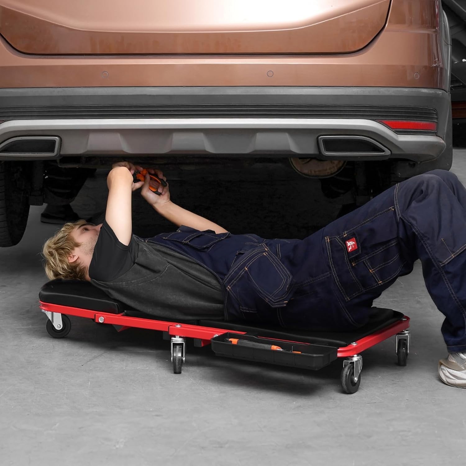 Camilla De Taller Plegable De 36 Pulgadas, Capacidad De Carga De 300lbs US NEW