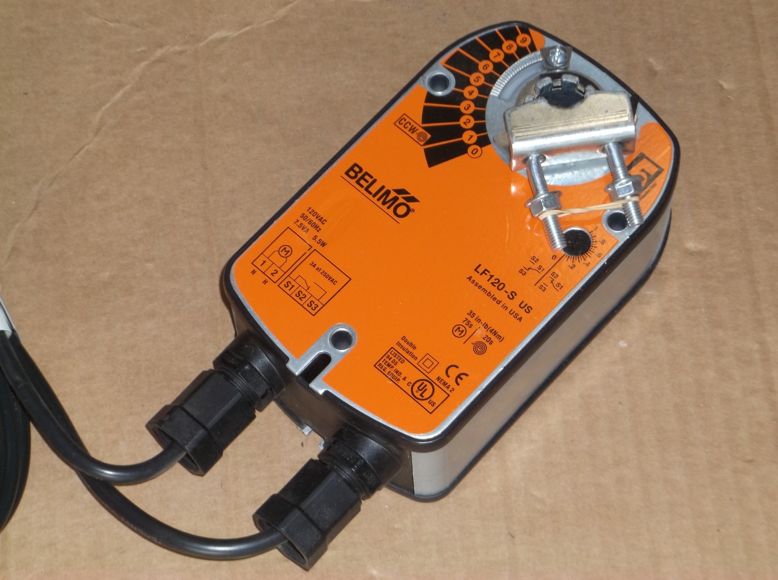 Belimo LF120-S US Spring Return Actuator 100-120 VAC NIB