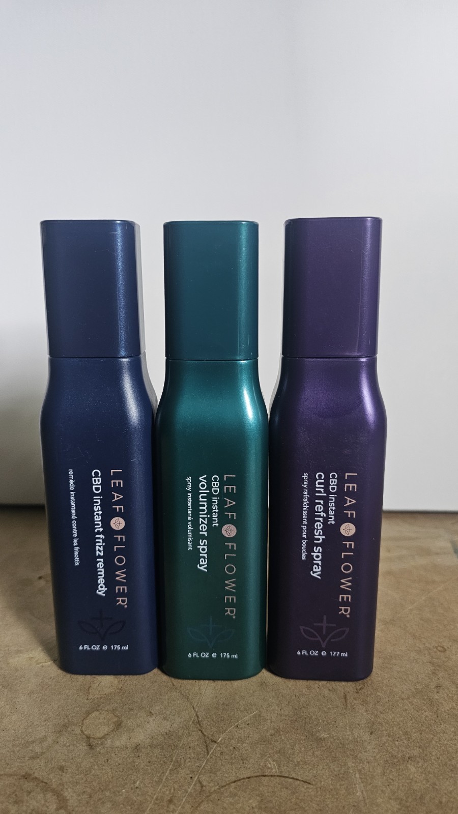 Leaf Flower 6oz Instant Frizz, Volumizer Spray & Curl Refresh ( Set Of 3 )