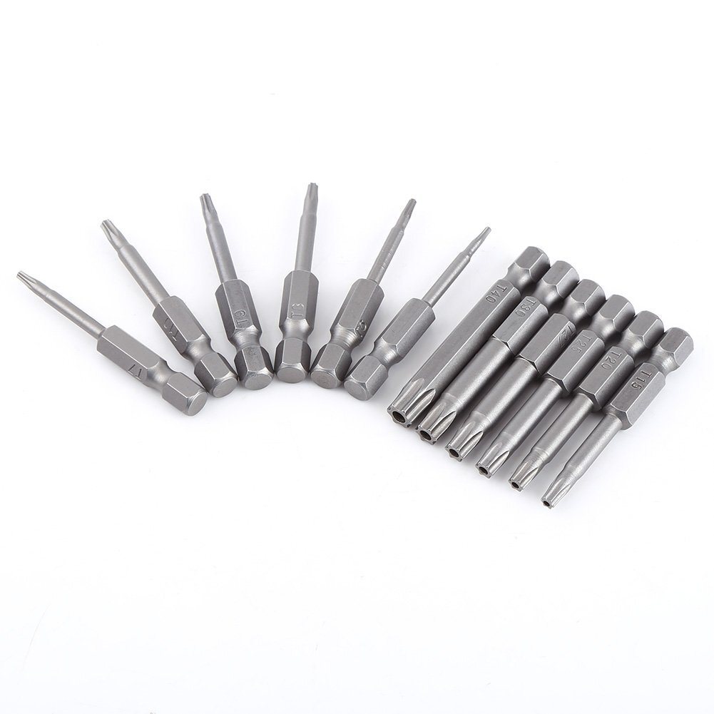 Security Torx Bit Set + Hex Key Allen Bit Set - For Power Drill & Impact Driver