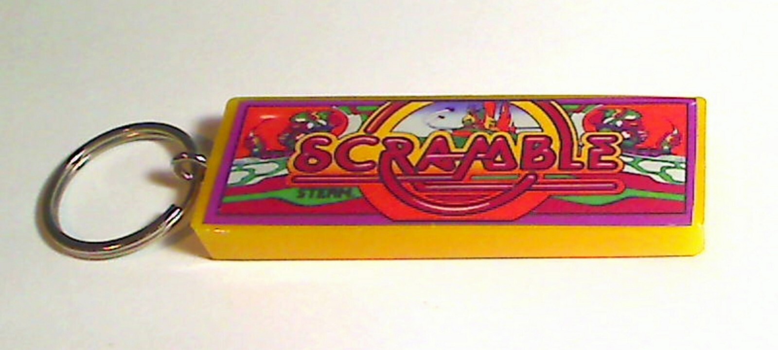 Scramble Arcade Marquee Coin Door accessory Keychain