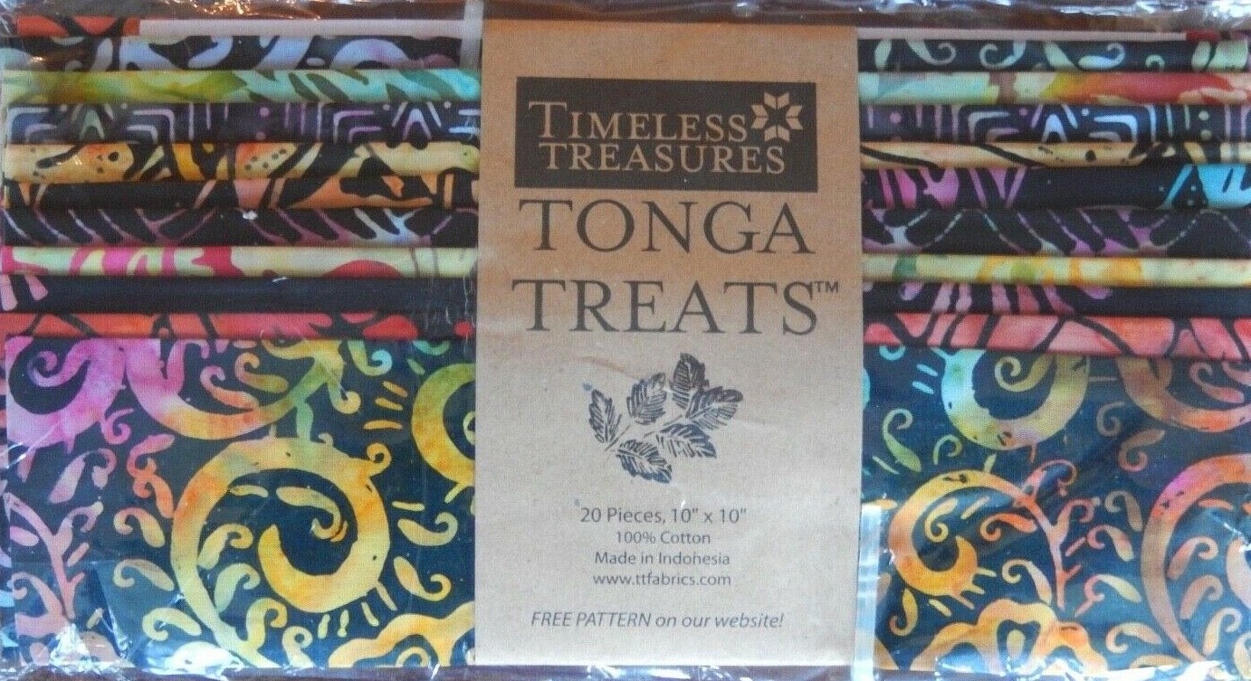 Timeless Treasures**CARNIVALE~TONGA TREATS** Shortcake  20 Pieces 10" X 10"