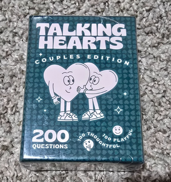 Talking Hearts Conversation Cards Couples Edition Game for Date Nights 200 Ques