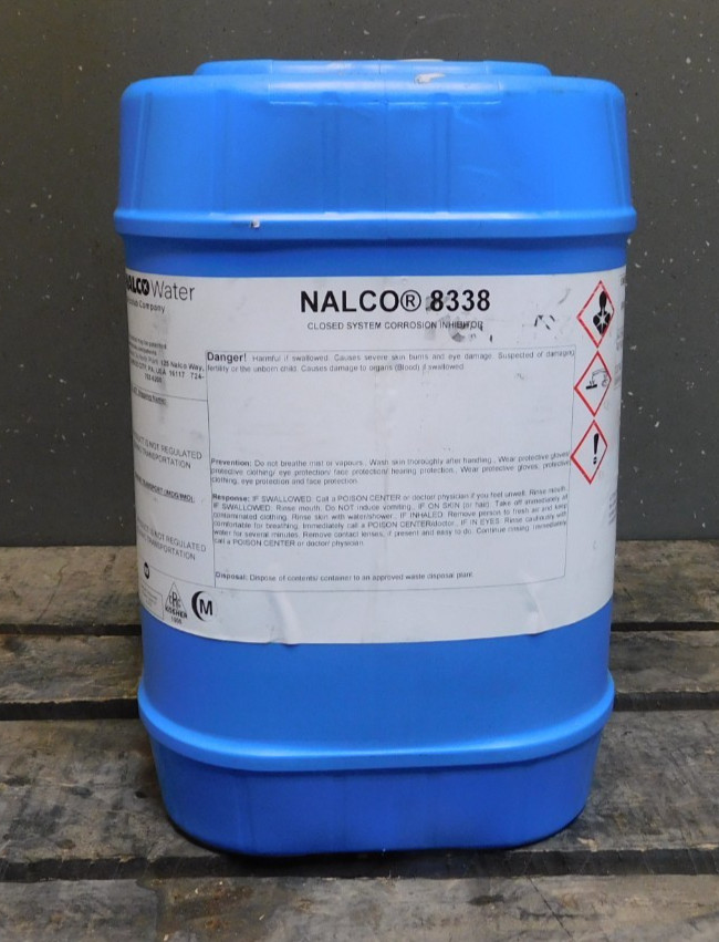 Nalco 8338 Corrosion Inhibitor Boiler / Chiller Closed Loop Water System 5 Gal