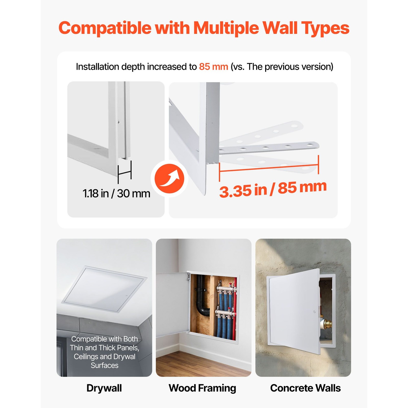 Galvanized Steel Access Panel with Screwdriver Latch for Ceiling Electrical